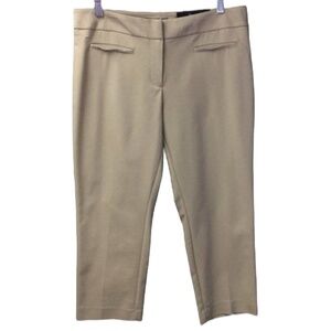 Apt. 9 Essentials Capri Pants Beige Khaki Slim‎ Straight Uniform Stretch Midcalf